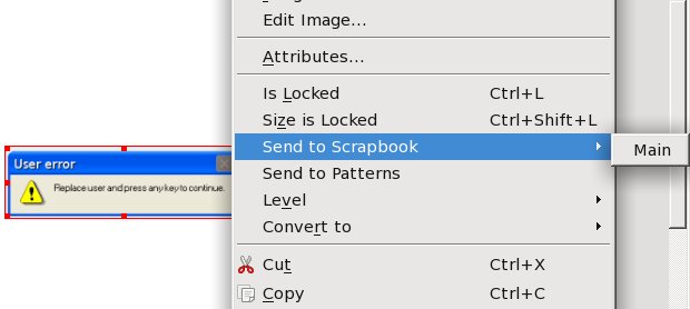 Добавление файла в Scrapbook
