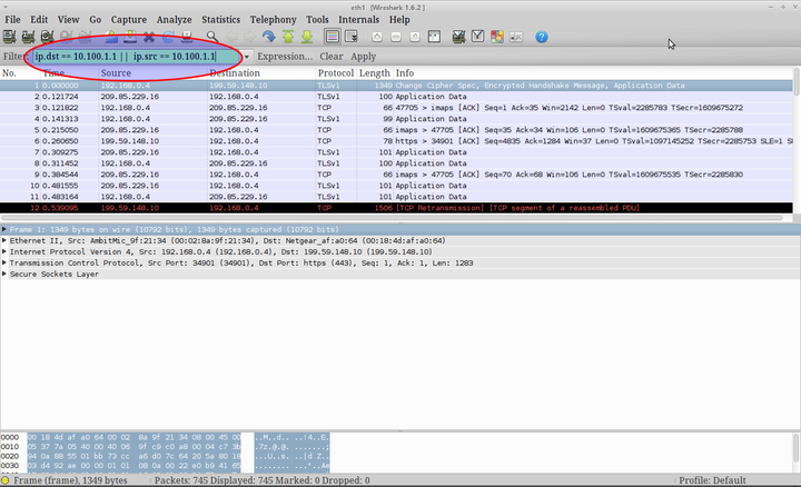Фильтры в Wireshark