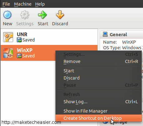 VirtualBox 4.0. Создание ярлыка виртуальной машины на рабочем столе