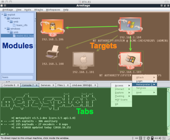 Armitage_Modules_Targets_Tabs