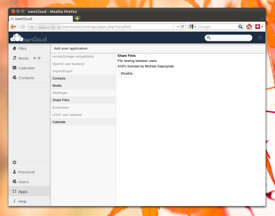 плагины ownCloud