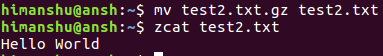 запуск zcat без расширения файла