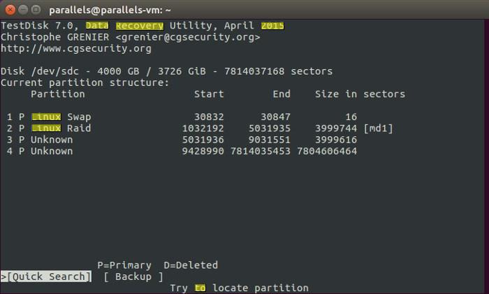 Testdisk