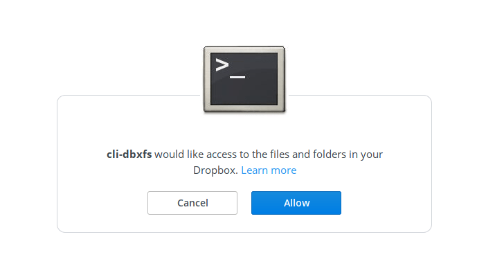 Авторизация dropbox
